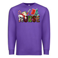 Purple Christmas nurse Premium Sweatshirt - AdoDesignShop