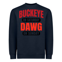 Navy buckeye on saturday Heavyweight Sweatshirt - artisFamous
