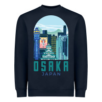 Navy Osaka Japan Heavyweight Sweatshirt - artisFamous