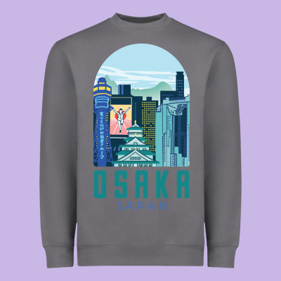 Osaka Japan Heavyweight Sweatshirt Designed By Artisfamous