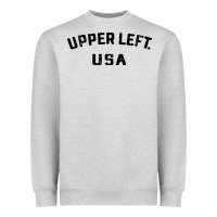 Heather Grey upper left usa Heavyweight Sweatshirt - artisFamous