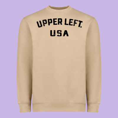 Upper Left Usa Heavyweight Sweatshirt Designed By Artisfamous