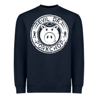 Navy evil dr porkchop Heavyweight Sweatshirt - artisFamous