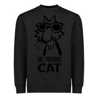 Black fat freddys cat Heavyweight Sweatshirt - artisFamous