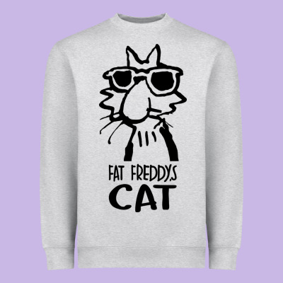 Fat Freddys Cat Heavyweight Sweatshirt Designed By Artisfamous