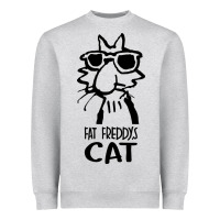 Heather Grey fat freddys cat Heavyweight Sweatshirt - artisFamous