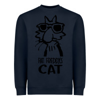 Navy fat freddys cat Heavyweight Sweatshirt - artisFamous