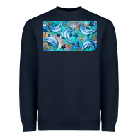 Navy dolphin  mug Heavyweight Sweatshirt - BarkalooDesign