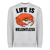 Heather Grey crab life is relentless Heavyweight Sweatshirt - artisFamous