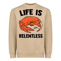 Mushroom crab life is relentless Heavyweight Sweatshirt - artisFamous