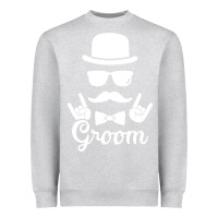Heather Grey groom bachelor party Heavyweight Sweatshirt - artisFamous
