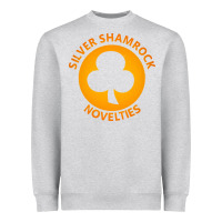 Heather Grey silver shamrock novelties Heavyweight Sweatshirt - artisFamous