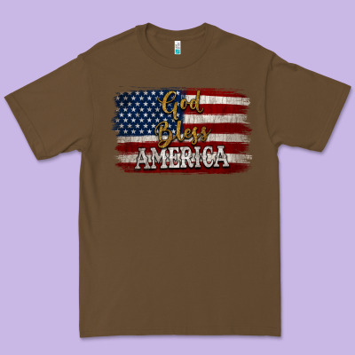 God Bless America Distressed Flag Premium Tee Designed By Jasminsmagicworld