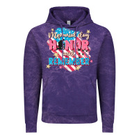 Cloud Purple Memorial Day honor and remember Vintage Hoodie - FaDigitalArtStudio