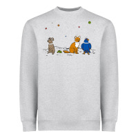 Heather Grey do a barrel roll! Heavyweight Sweatshirt - artisFamous