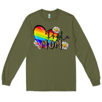Army Green pride mom Long Sleeve Tee - FaDigitalArtStudio