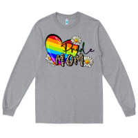 Heather Grey pride mom Long Sleeve Tee - FaDigitalArtStudio