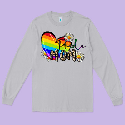 Pride Mom Long Sleeve Tee Designed By Fadigitalartstudio