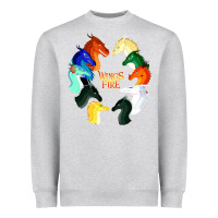 Heather Grey wings of fire Heavyweight Sweatshirt - artisFamous