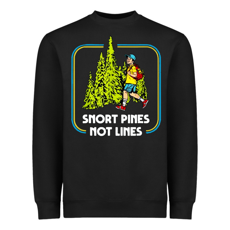 Snort Pines Not Lines Funny Boy Going To School Vintage Heavyweight Sweatshirt by artisFamous | Teevron