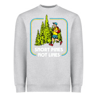 Heather Grey snort pines not lines funny boy going to school vintage Heavyweight Sweatshirt - artisFamous