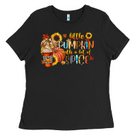 Black little pumpkin with a lot of spice Ladies Tee - CowGirlArtShop