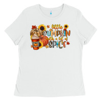 White little pumpkin with a lot of spice Ladies Tee - CowGirlArtShop