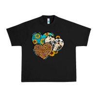 Black cowhide leopard hearts Urban Heavy Tee - OliviaCreatesArt