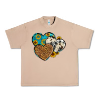 Burro cowhide leopard hearts Urban Heavy Tee - OliviaCreatesArt