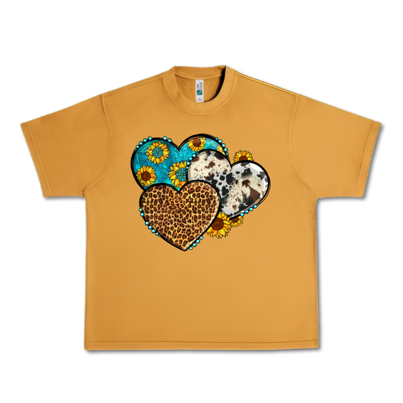 Cowhide Leopard Hearts Urban Heavy Tee by OliviaCreatesArt | Teevron