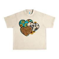 Sandshell cowhide leopard hearts Urban Heavy Tee - OliviaCreatesArt