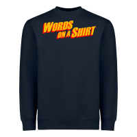 Navy words on a shirt Heavyweight Sweatshirt - artisFamous