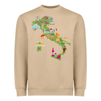 Mushroom Italy map Heavyweight Sweatshirt - artisFamous