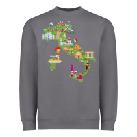 Storm Italy map Heavyweight Sweatshirt - artisFamous