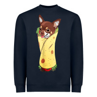 Navy funny chihuahua dog burrito food tee Heavyweight Sweatshirt - artisFamous