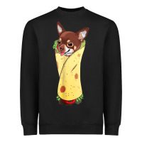 Black funny chihuahua dog burrito food tee Heavyweight Sweatshirt - artisFamous
