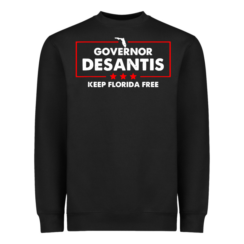 Desantis Governor Keep Florida Free Heavyweight Sweatshirt by artisFamous | Teevron
