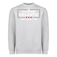 Heather Grey desantis governor keep florida free Heavyweight Sweatshirt - artisFamous