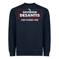 Navy desantis governor keep florida free Heavyweight Sweatshirt - artisFamous