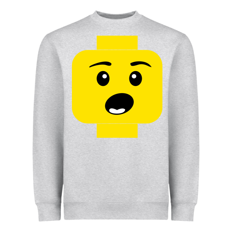 Surprised Expression Lego Head Heavyweight Sweatshirt by artisFamous | Teevron