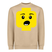 Mushroom surprised expression lego head Heavyweight Sweatshirt - artisFamous