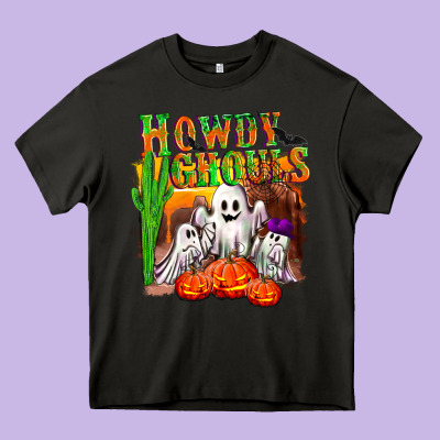 Howdy Ghouls Heavy Core Tee Designed By Nancycooperartshop