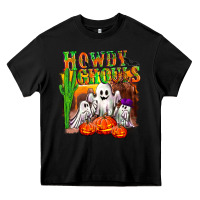 Black Howdy ghouls Heavy Core Tee - NancyCooperArtShop