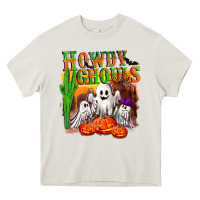 Cream Howdy ghouls Heavy Core Tee - NancyCooperArtShop