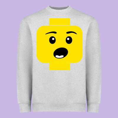 Surprised Expression Lego Head Heavyweight Sweatshirt Designed By Artisfamous