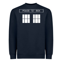 Navy the blue box t shirt doctor doc dalek bbc bow tie tv tenth eleventh wh Heavyweight Sweatshirt - artisFamous