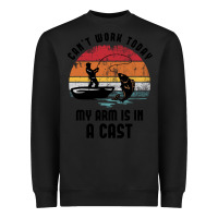 Black dad fishing Heavyweight Sweatshirt - artisFamous
