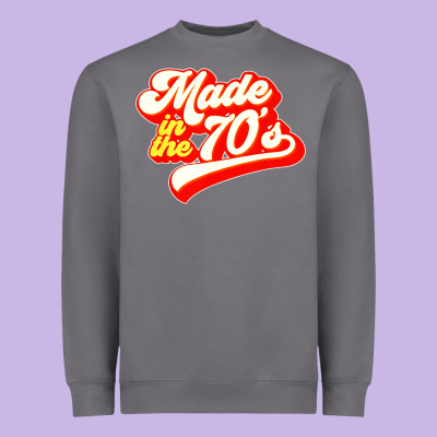 Made In The 70s Retro Heavyweight Sweatshirt Designed By Artisfamous