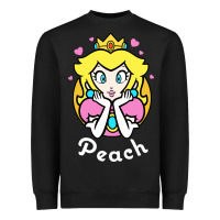 Black peach graphic Heavyweight Sweatshirt - artisFamous