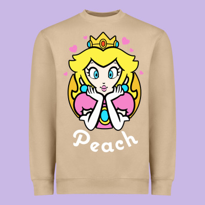 Peach Graphic Heavyweight Sweatshirt Designed By Artisfamous